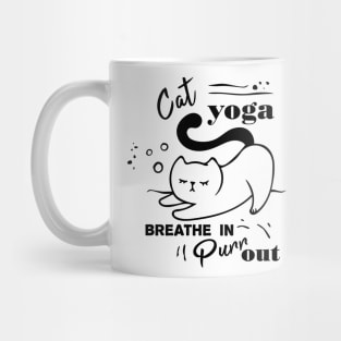 Funny cat yoga quote Mug